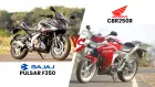 Honda CBR250R vs Bajaj Pulsar F250: The Best 250cc Bikes In The Segment Put To Test. Honda CBR250R vs Bajaj Pulsar F250: The Best 250cc Bikes In The Segment Put To Test.