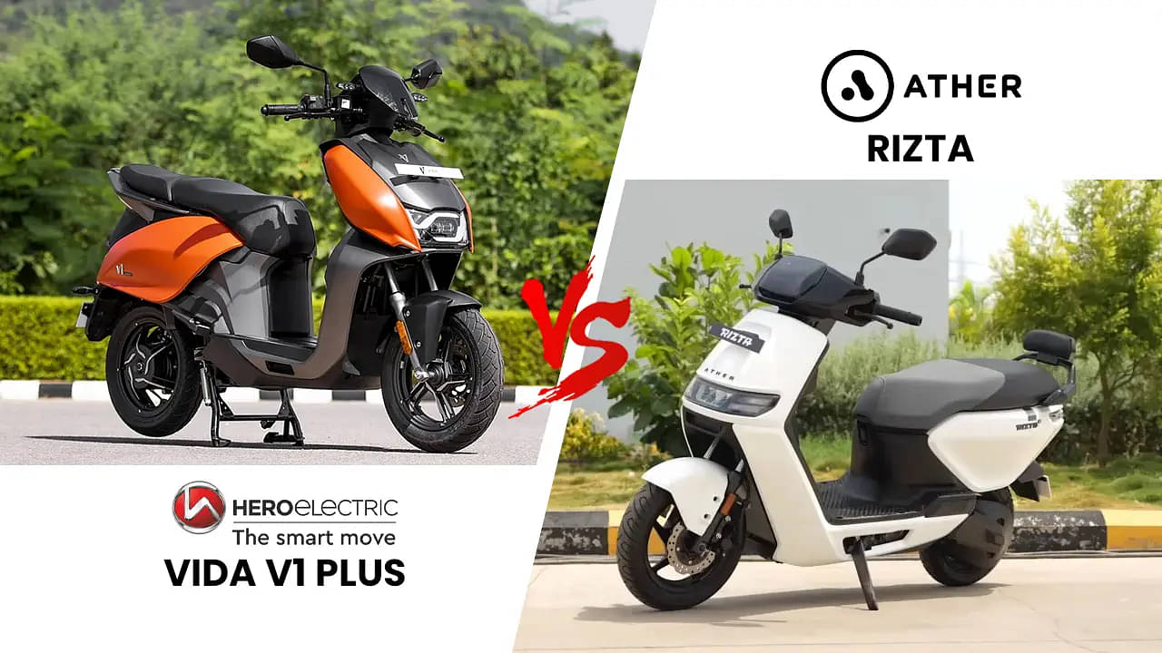 Vida V1 Plus vs Ather Rizta: Family friendly electric scooters compared 