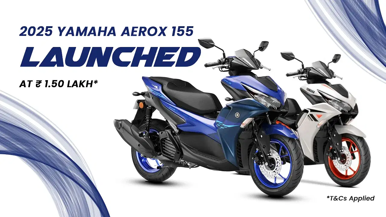 2025 Yamaha Aerox 155 Arrives in India: Featuring New Colour Schemes, Updated Engine, and Smart Key Technology