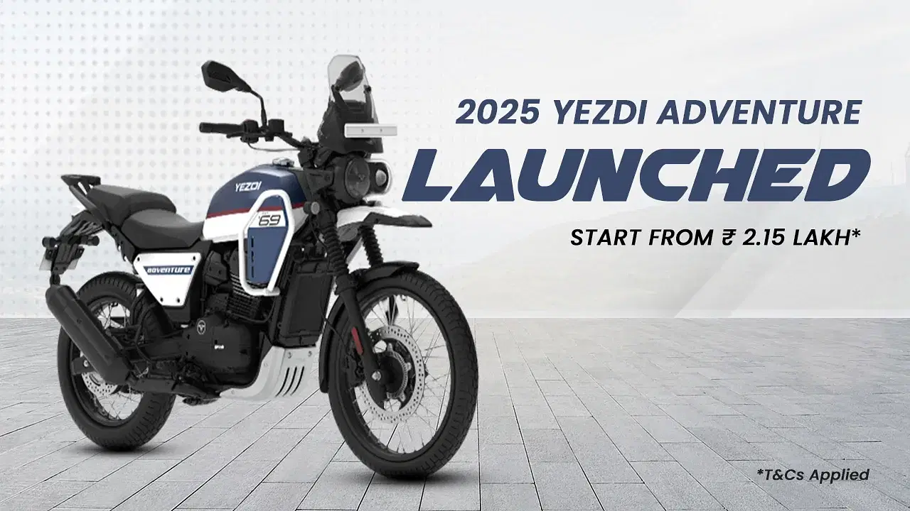 2025 New Yezdi Adventure Launched India: Price ₹2.15L, New Design