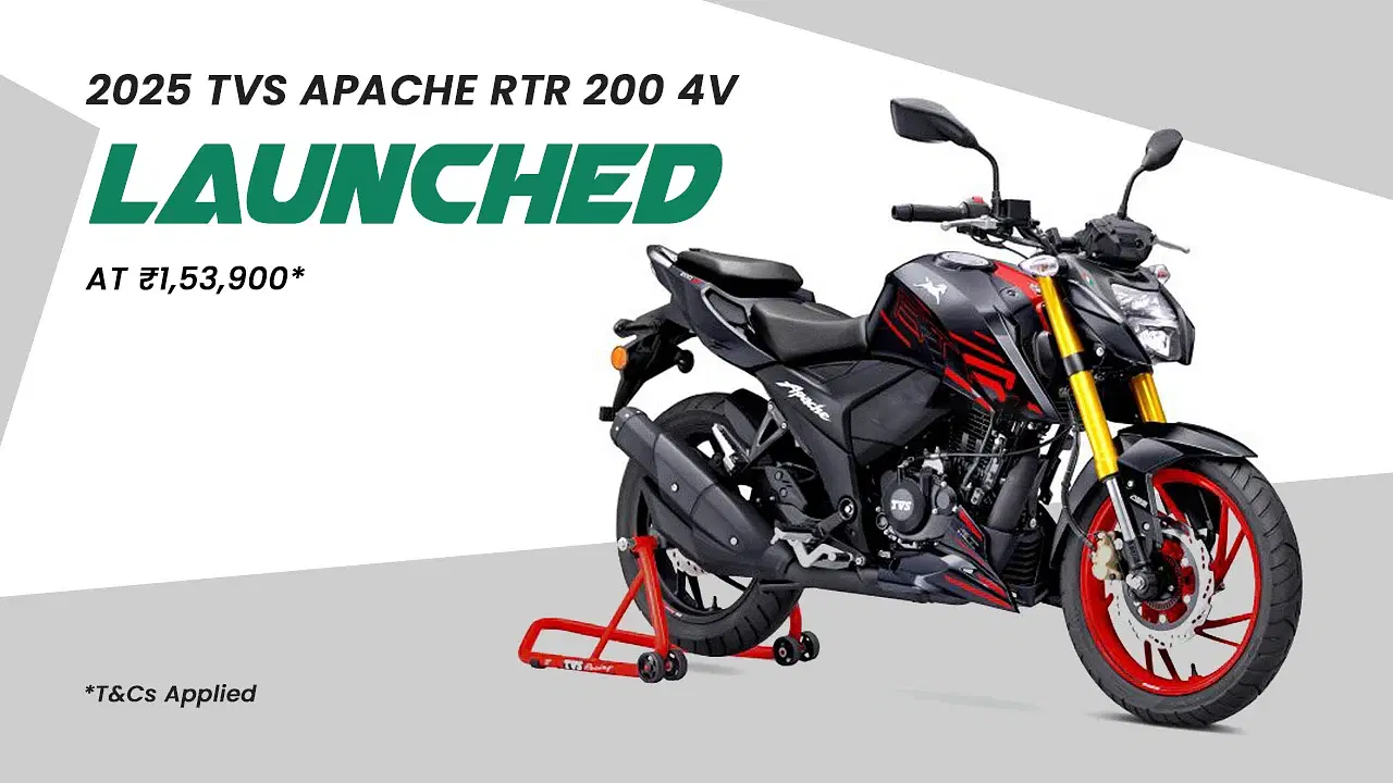 New Apache RTR 200 4V Launched in India at ₹1.54 Lakh with Major Upgrades
