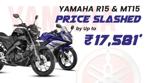 Yamaha R15 & MT15 Price Slashed by Up to ₹17,581 Yamaha R15 & MT15 Price Slashed by Up to ₹17,581
