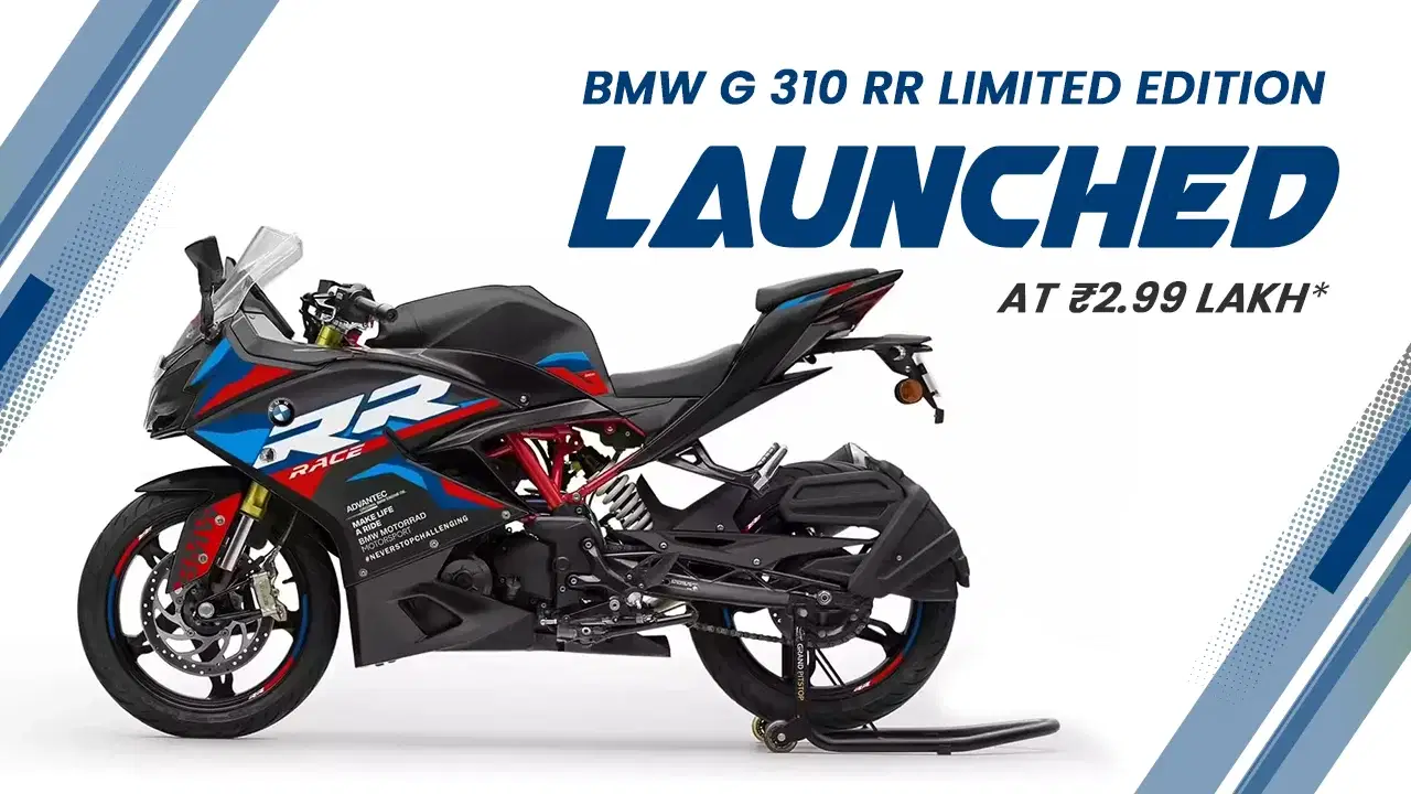 BMW Motorrad launches limited-edition G 310 RR at Rs. 2.99 Lakh