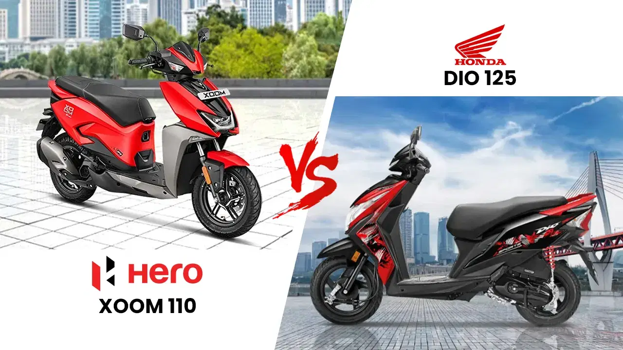 Hero Xoom 110 vs Honda Dio 125 – Youth Scooter Battle Under ₹1 Lakh