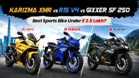 Hero Karizma XMR vs Yamaha R15 V4 vs Suzuki Gixxer SF 250 — Best Sports Bike Under Rs 2.5 Lakh? Hero Karizma XMR vs Yamaha R15 V4 vs Suzuki Gixxer SF 250 — Best Sports Bike Under Rs 2.5 Lakh?