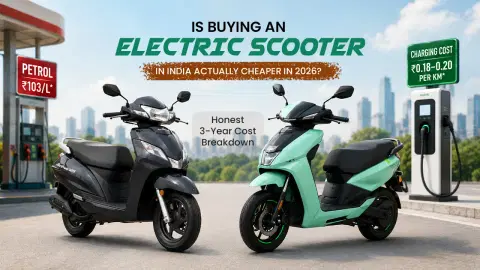 Is Buying an Electric Scooter in India Actually Cheaper in 2026? Honest 3-Year Cost Breakdown Is Buying an Electric Scooter in India Actually Cheaper in 2026? Honest 3-Year Cost Breakdown