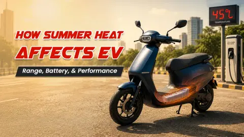 How Summer Heat Affects EV Range, Battery, and Performance in India How Summer Heat Affects EV Range, Battery, and Performance in India