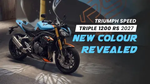 Triumph Speed Triple 1200 RS 2027 Gets a Bold New Jet Black-Maui Blue Paint Job