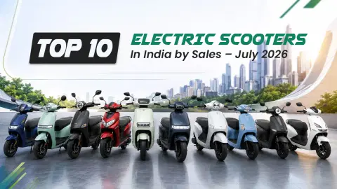 Top 10 Electric Scooters in India by Sales – July 2026: TVS Hits a Record High, Ola Slips Again Top 10 Electric Scooters in India by Sales – July 2026: TVS Hits a Record High, Ola Slips Again