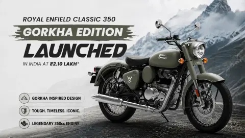 Royal Enfield Classic 350 Gorkha Edition Launched in India at ₹2.10 Lakh Royal Enfield Classic 350 Gorkha Edition Launched in India at ₹2.10 Lakh