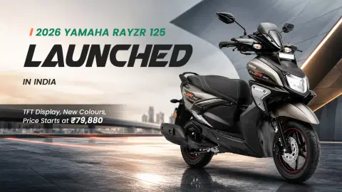 2026 Yamaha RayZR 125 Launched in India: TFT Display, New Colours, Price Starts at ₹79,880 2026 Yamaha RayZR 125 Launched in India: TFT Display, New Colours, Price Starts at ₹79,880