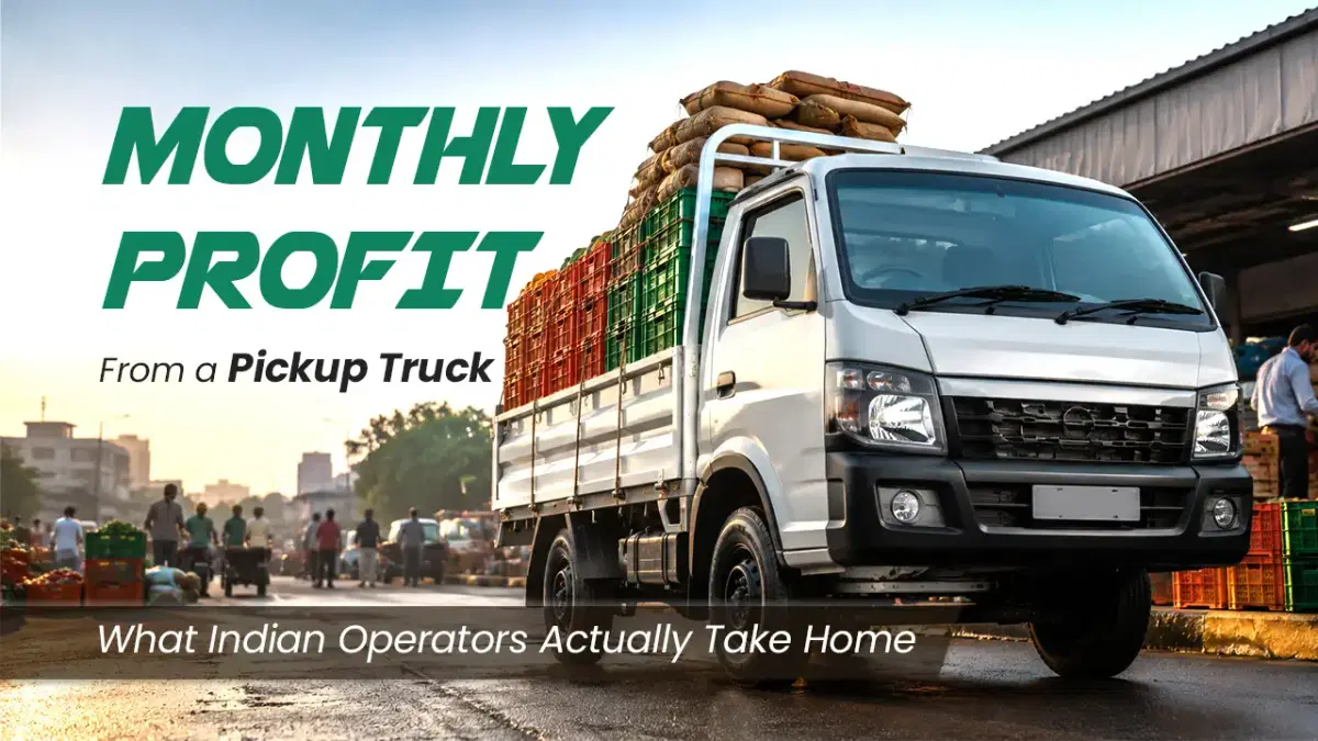Monthly Profit From a Pickup Truck: What Indian Operators Actually Take Home