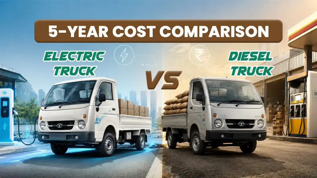 Electric Truck vs Diesel Truck Cost Comparison: What a 5-Year Ownership Cycle Actually Costs a Delivery Operator in India